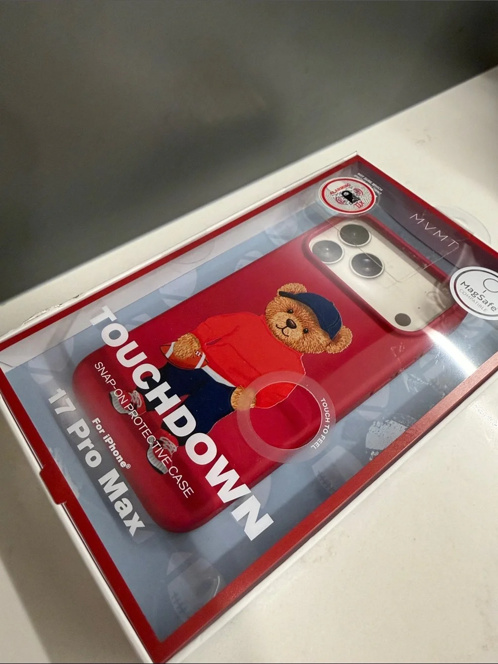 MVMT Designed in New York City Red Bear Touchdown MagSafe iPhone 17 Pro Max Case